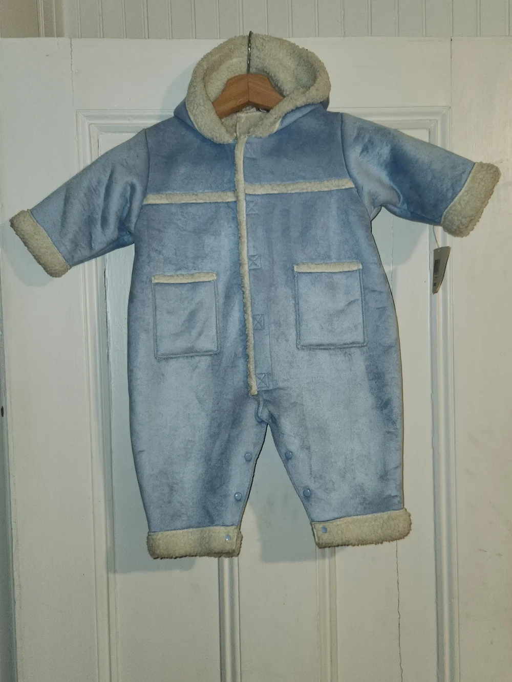First Impressions Cream Faux-Sherpa Lined Infant Outfit